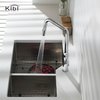 Kibi Macon Single Handle Pull Down Kitchen Sink Faucet with Soap Dispenser C-KKF2007CH-KSD100CH